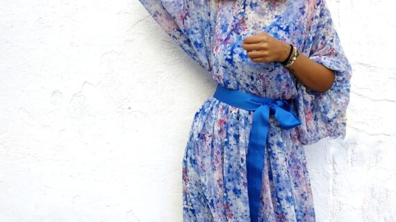 VESTIDO GASA ESTAMPADO