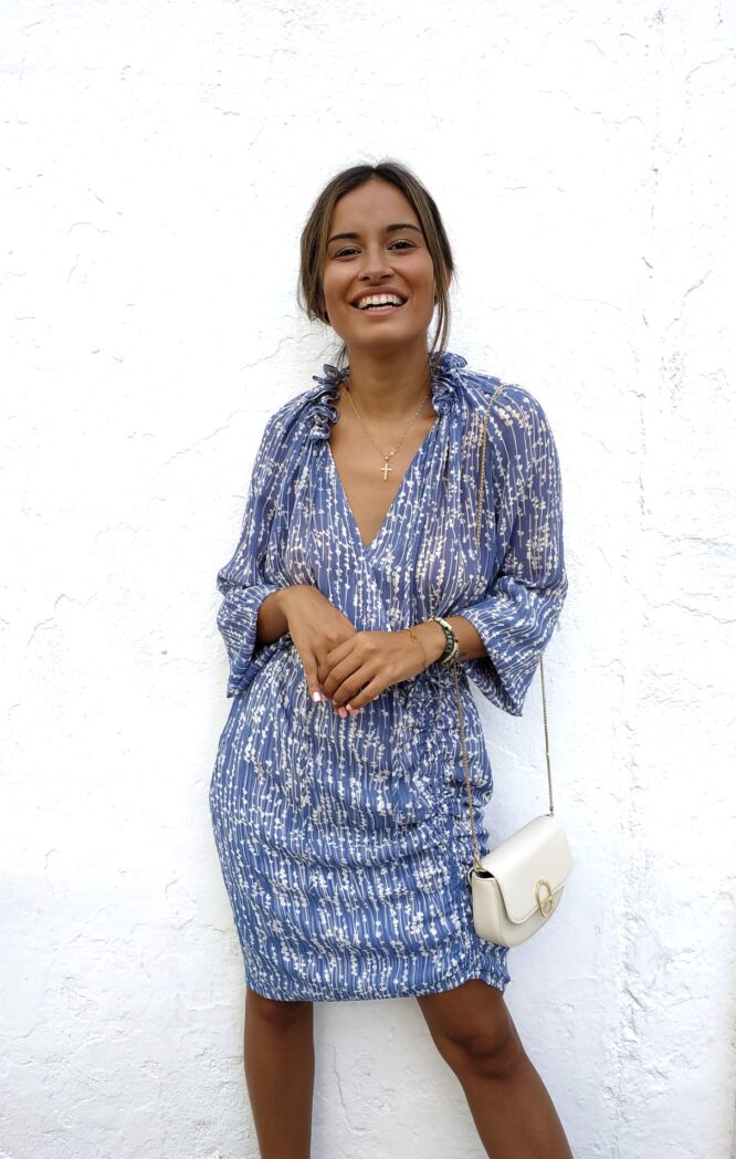 VESTIDO GASA DRAPEADO